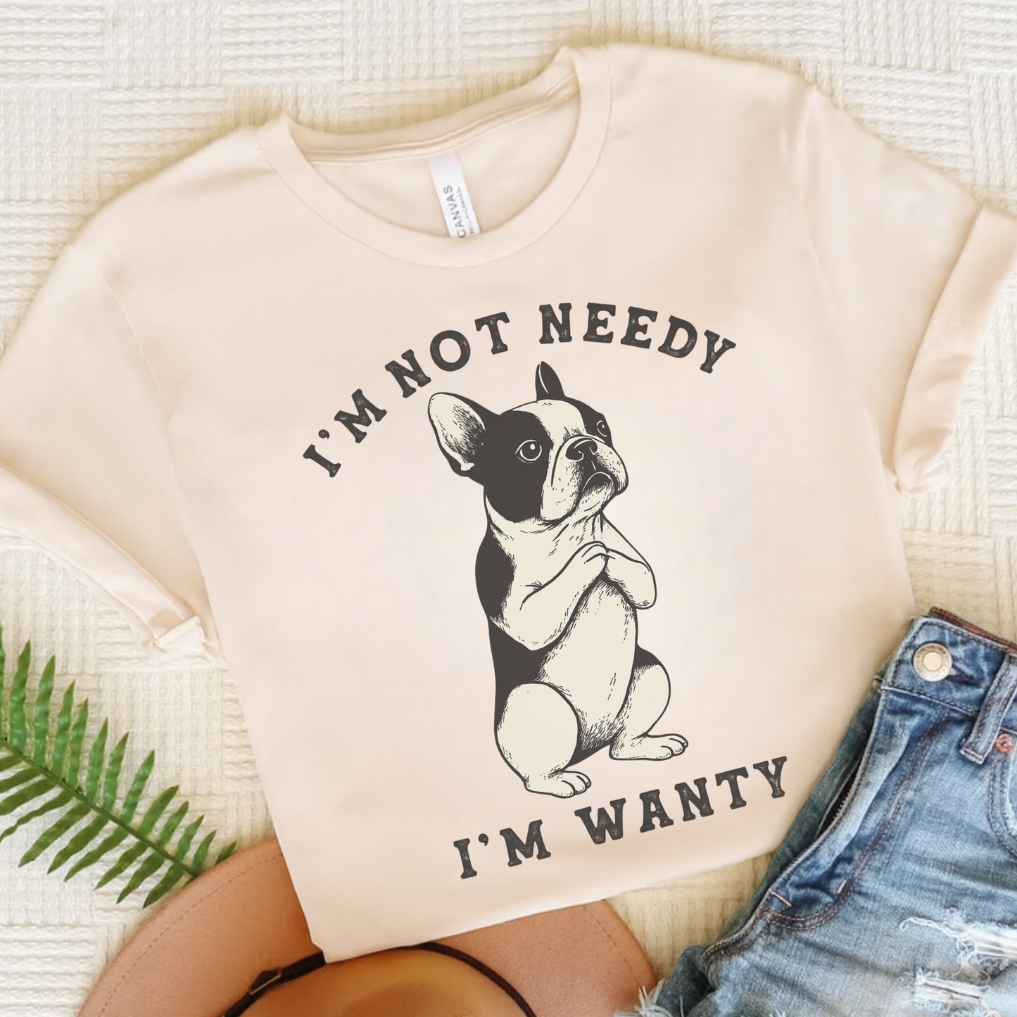 Piebald French Bulldog Wanty TShirt