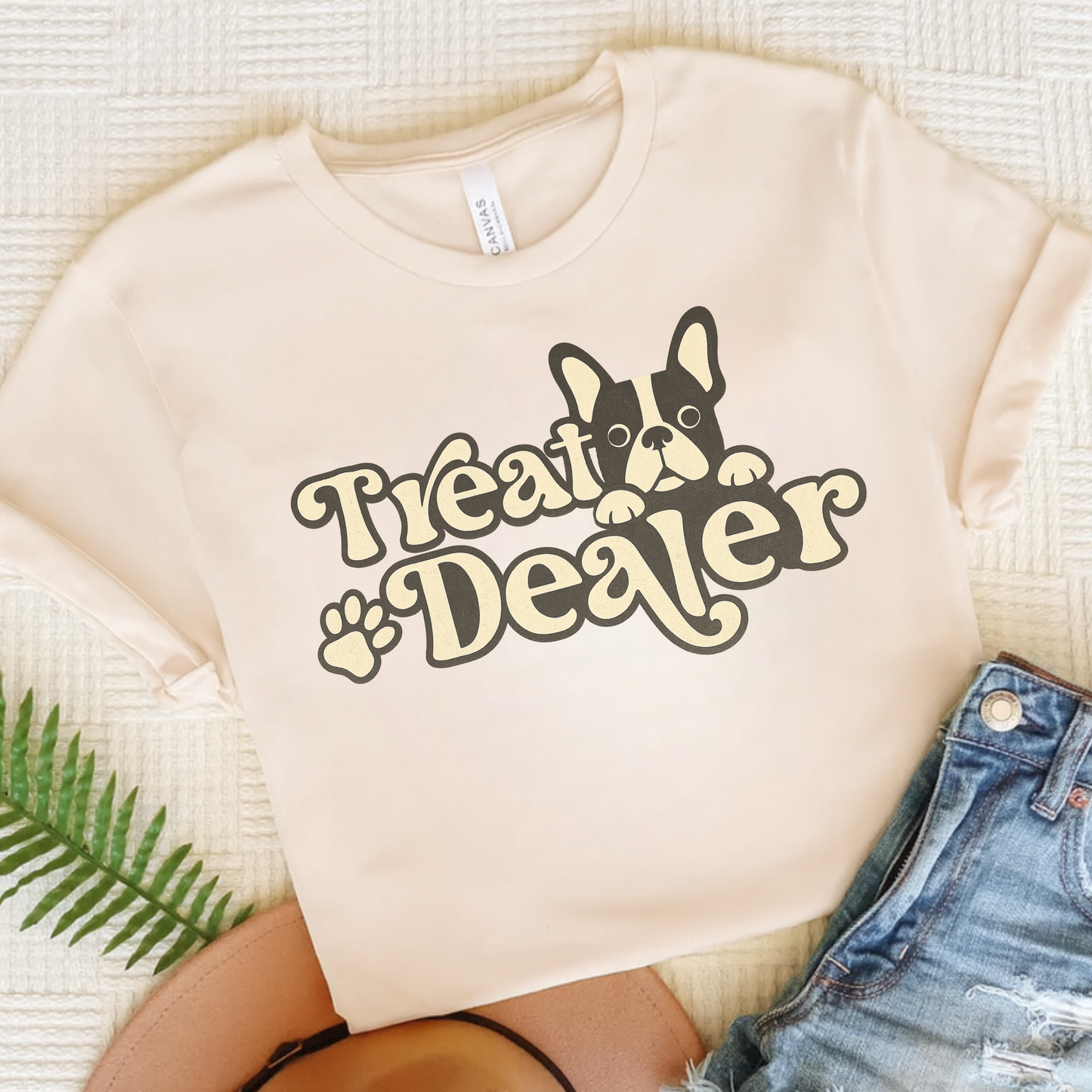 Piebald French Bulldog Treat Dealer TShirt