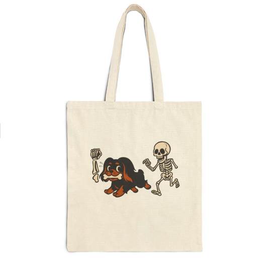 Black Tan Cavalier Robber Tote Bag