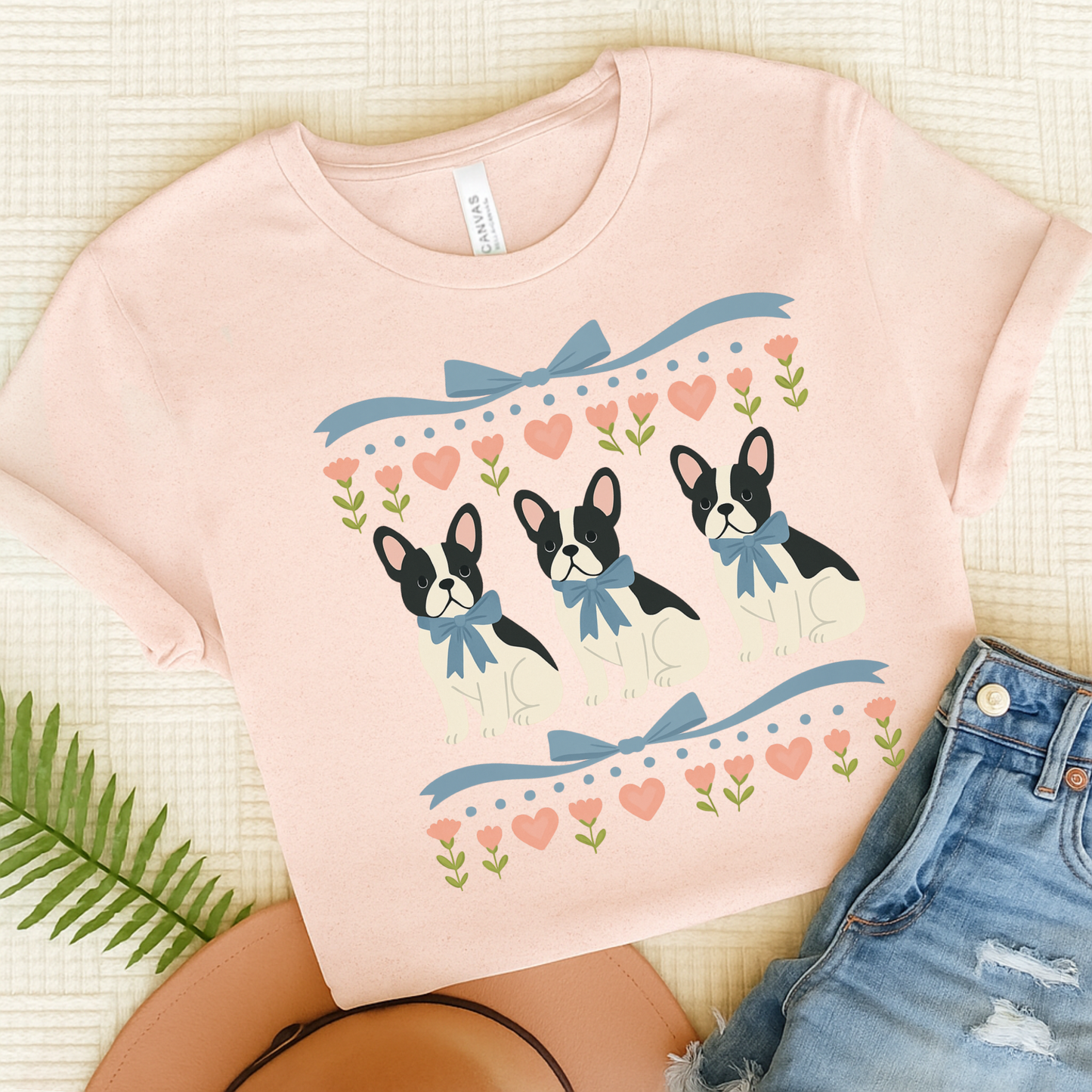 Piebald French Bulldog Grandma TShirt