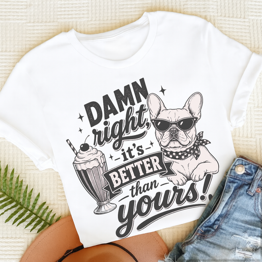 French Bulldog Milkshake To the Yard Unisex TShirt White