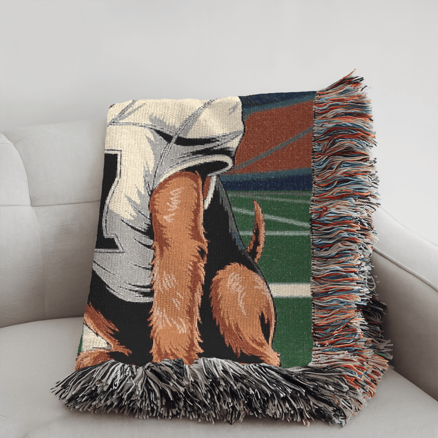 Printify Blanket Airedale Terrier Football Season Throw Blanket