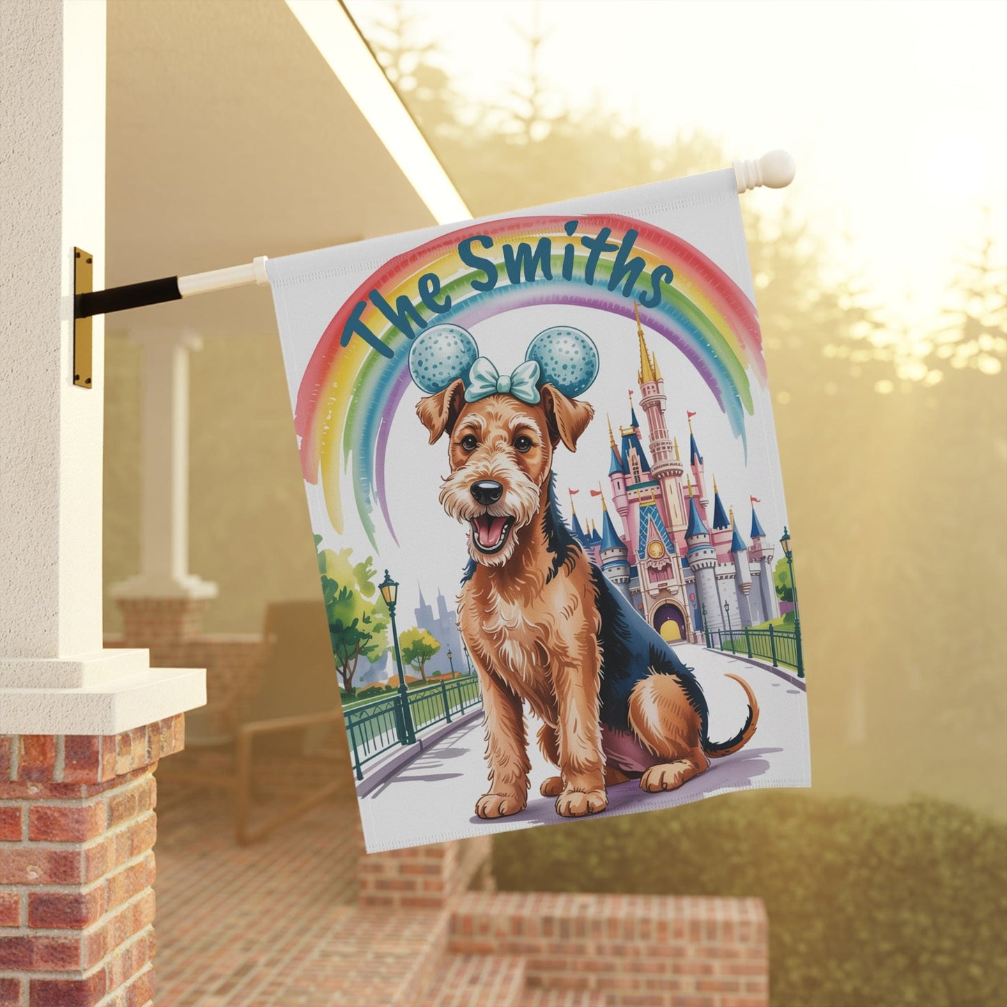 Printify Garden Flag Airedale Terrier Magical Kingdom Garden Flag