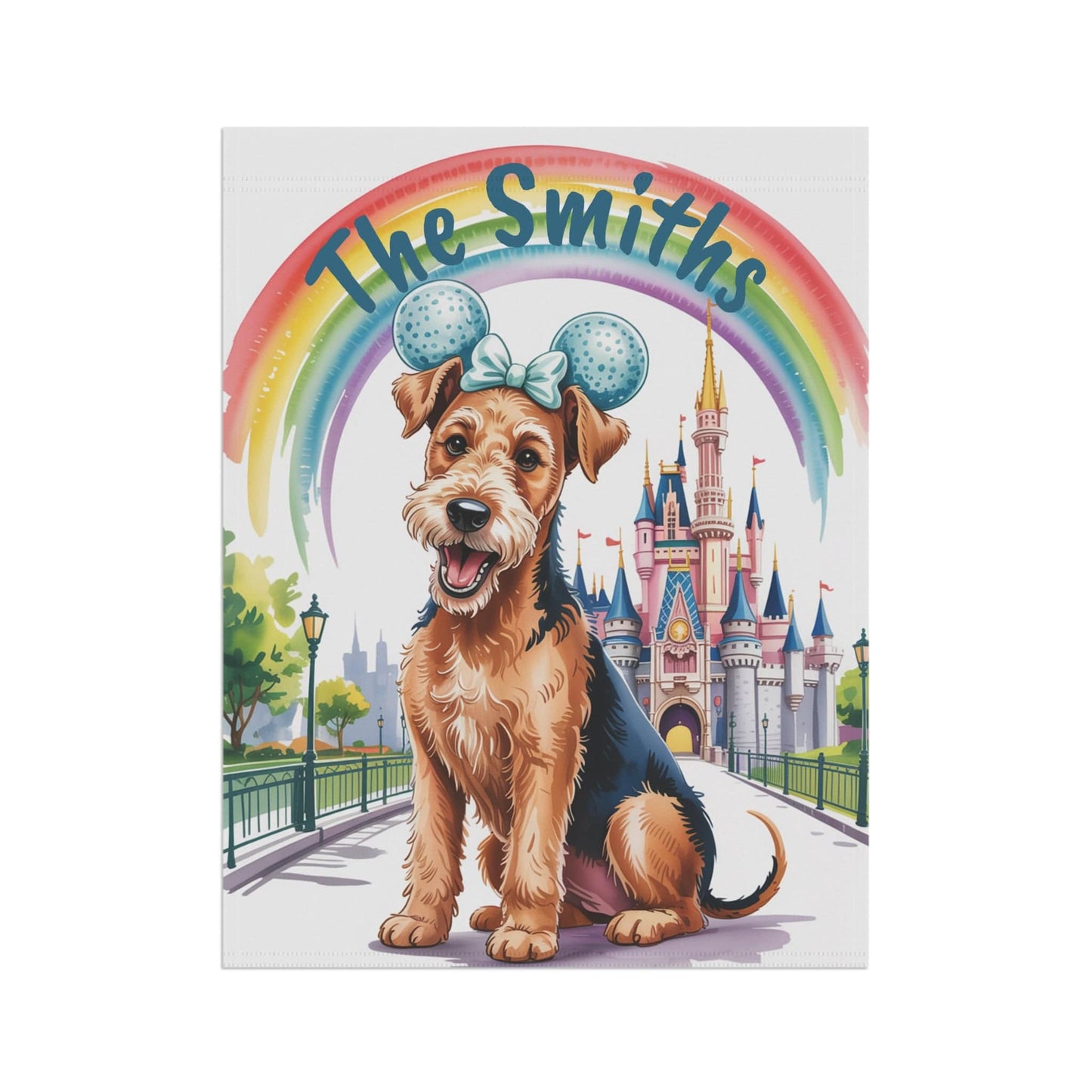 Printify Garden Flag Airedale Terrier Magical Kingdom Garden Flag