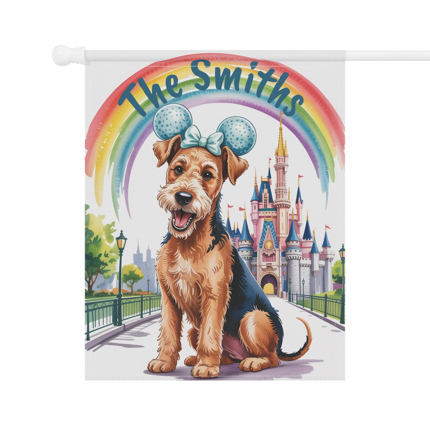 Printify Garden Flag Airedale Terrier Magical Kingdom Garden Flag