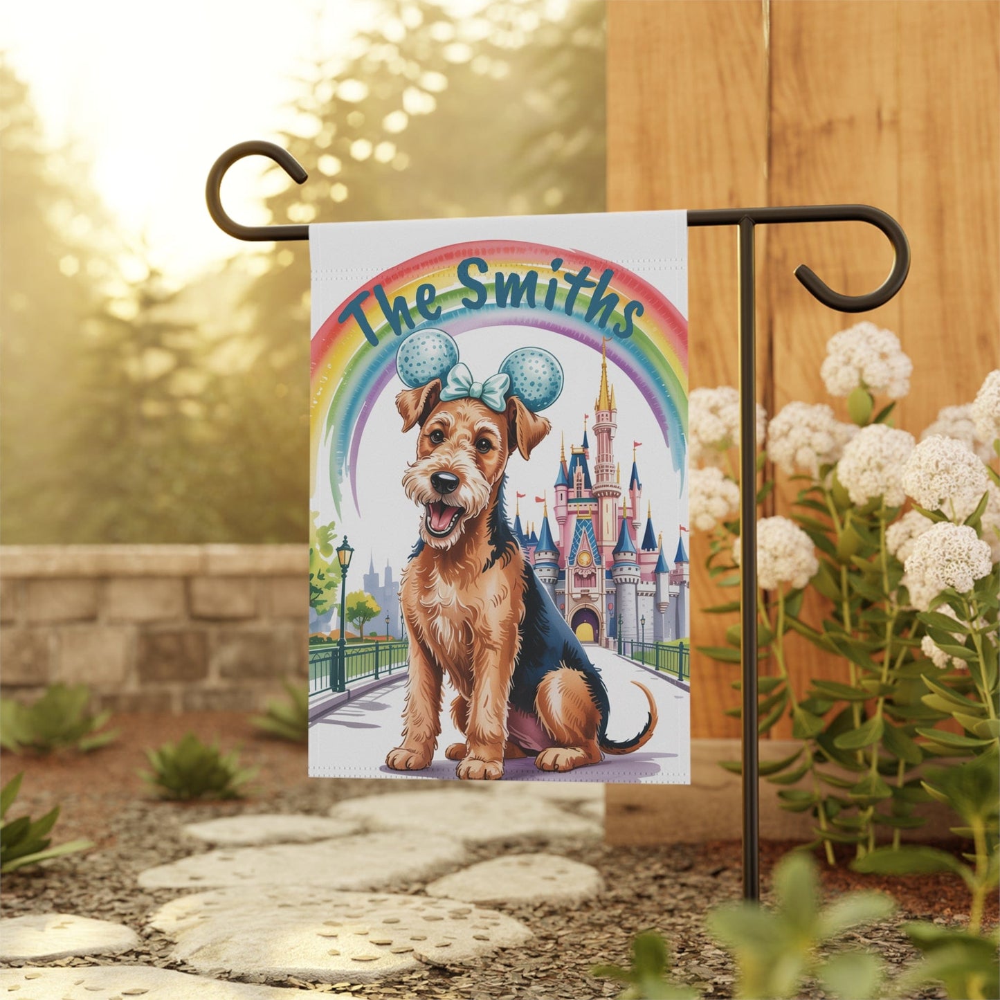 Printify Garden Flag Airedale Terrier Magical Kingdom Garden Flag