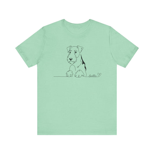 Airedale Terrier Name Single Line TShirt