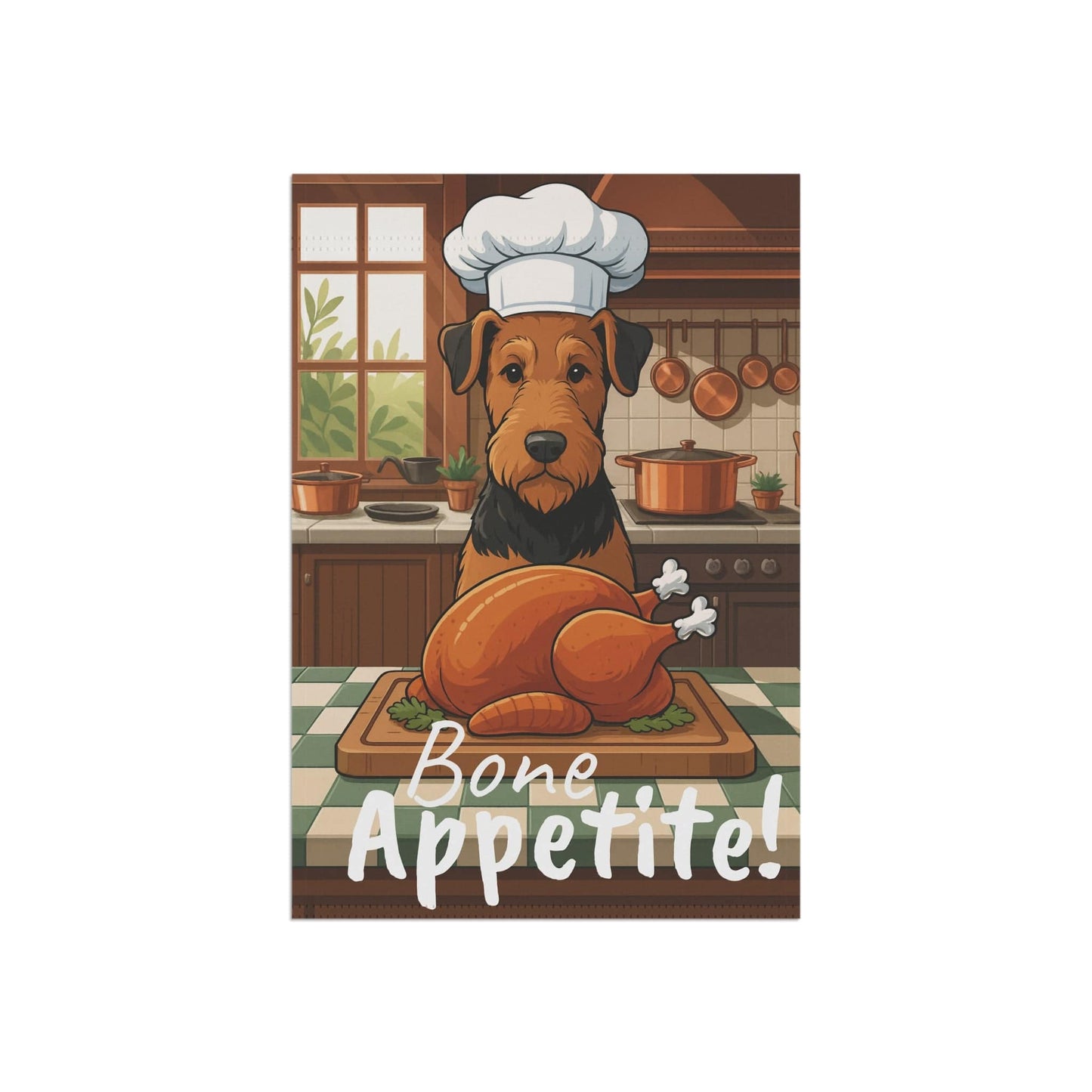 Printify Garden Flag Airedale Terrier Thanksgiving Garden Flag