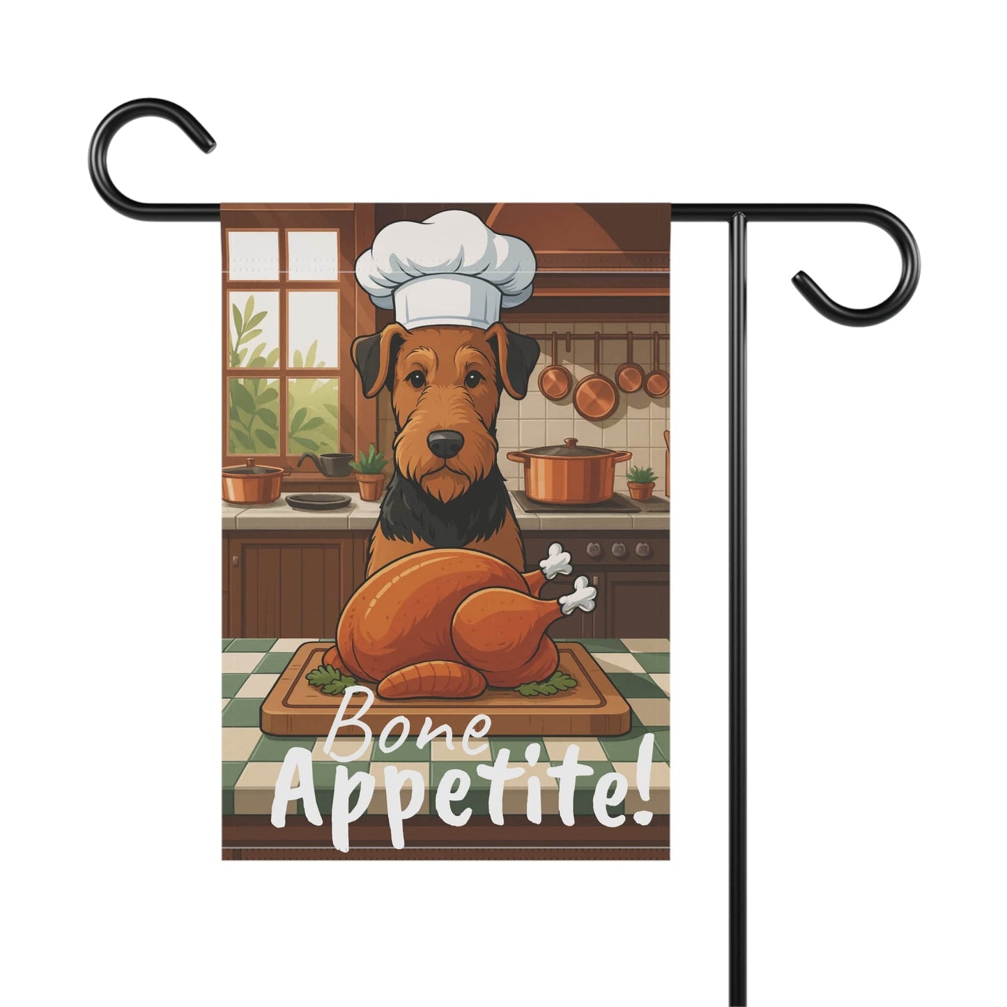 Printify Garden Flag Airedale Terrier Thanksgiving Garden Flag