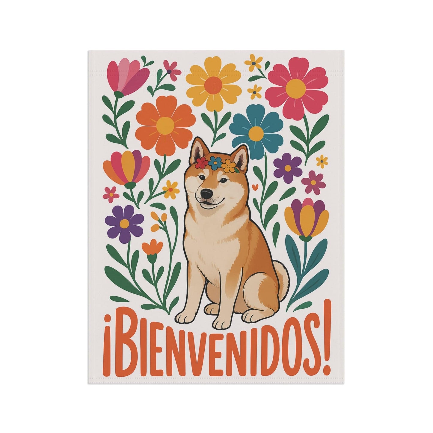 Printify Home Decor Akita Dog Garden Flag, Spanish Front Yard Decor, Outdoor Spring Decoration, Housewarming Welcome, New Home