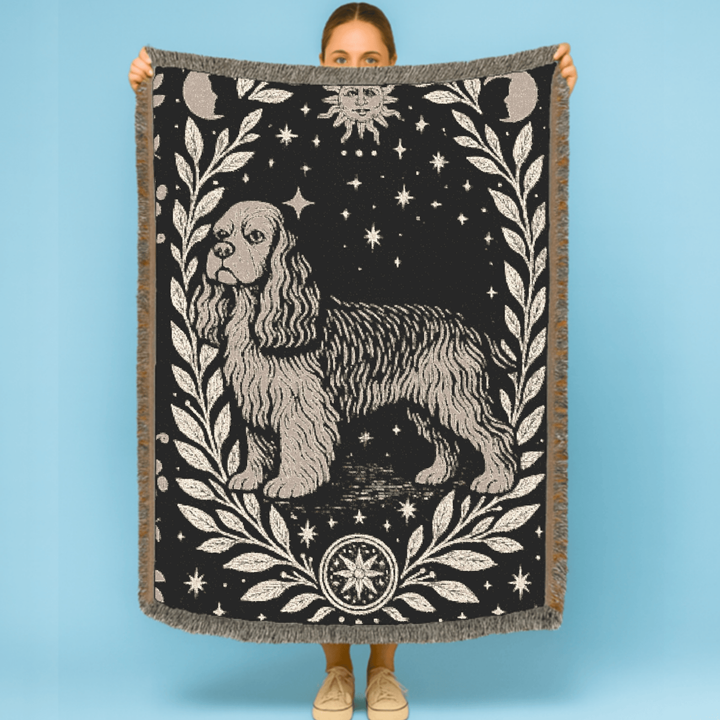 Printify Blanket American Cocker Spaniel Celestial Woven Blanket