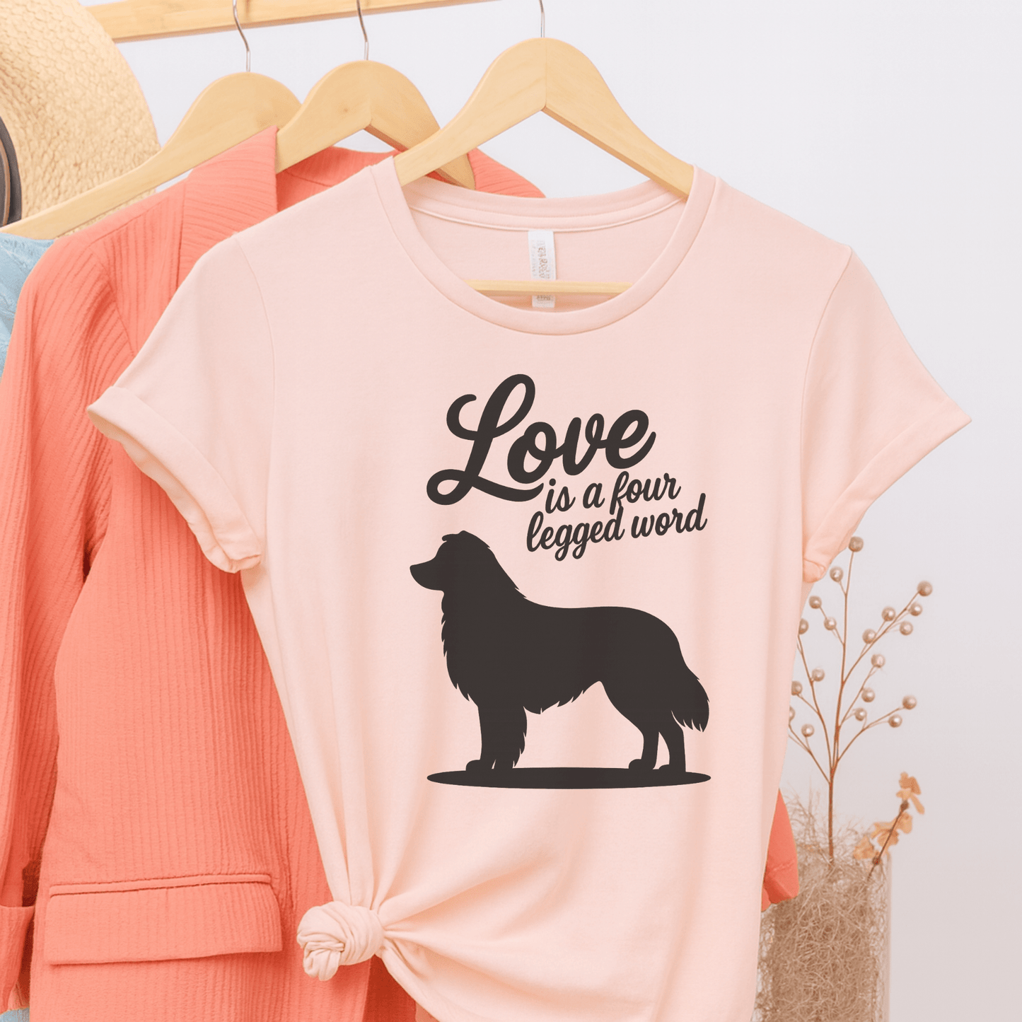 Printify T-Shirt Soft Pink / S Australian Shepherd Four Legged Word TShirt