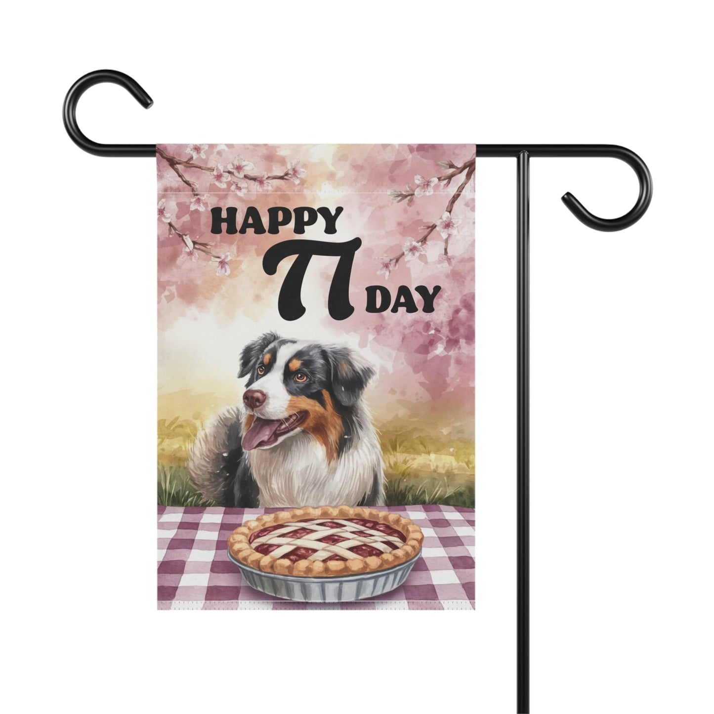 Printify Home Decor Australian Shepherd Pi Day Yard Flag Day, Home Decorative Garden, Funny Dog Lovers Outside Decor, Spring Outdoor