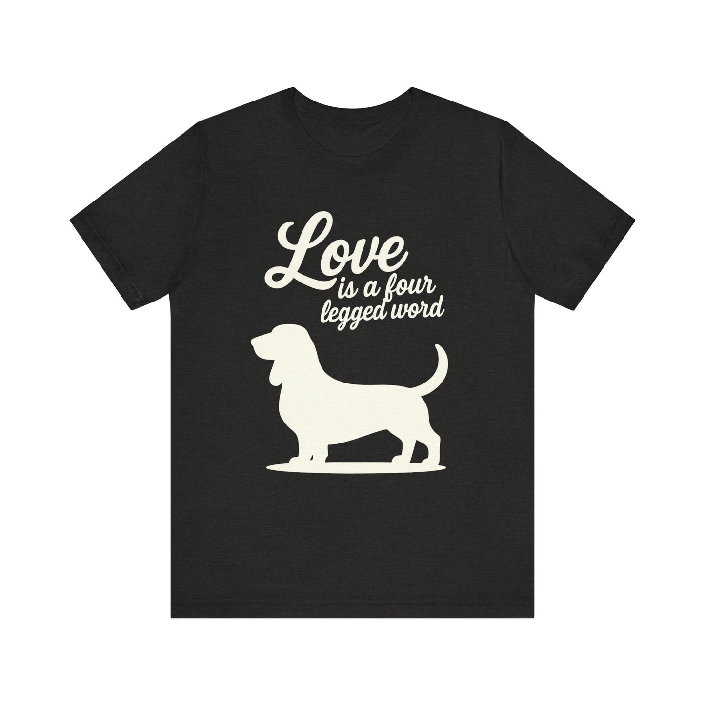 Printify T-Shirt Basset Hound Four Legged Word TShirt