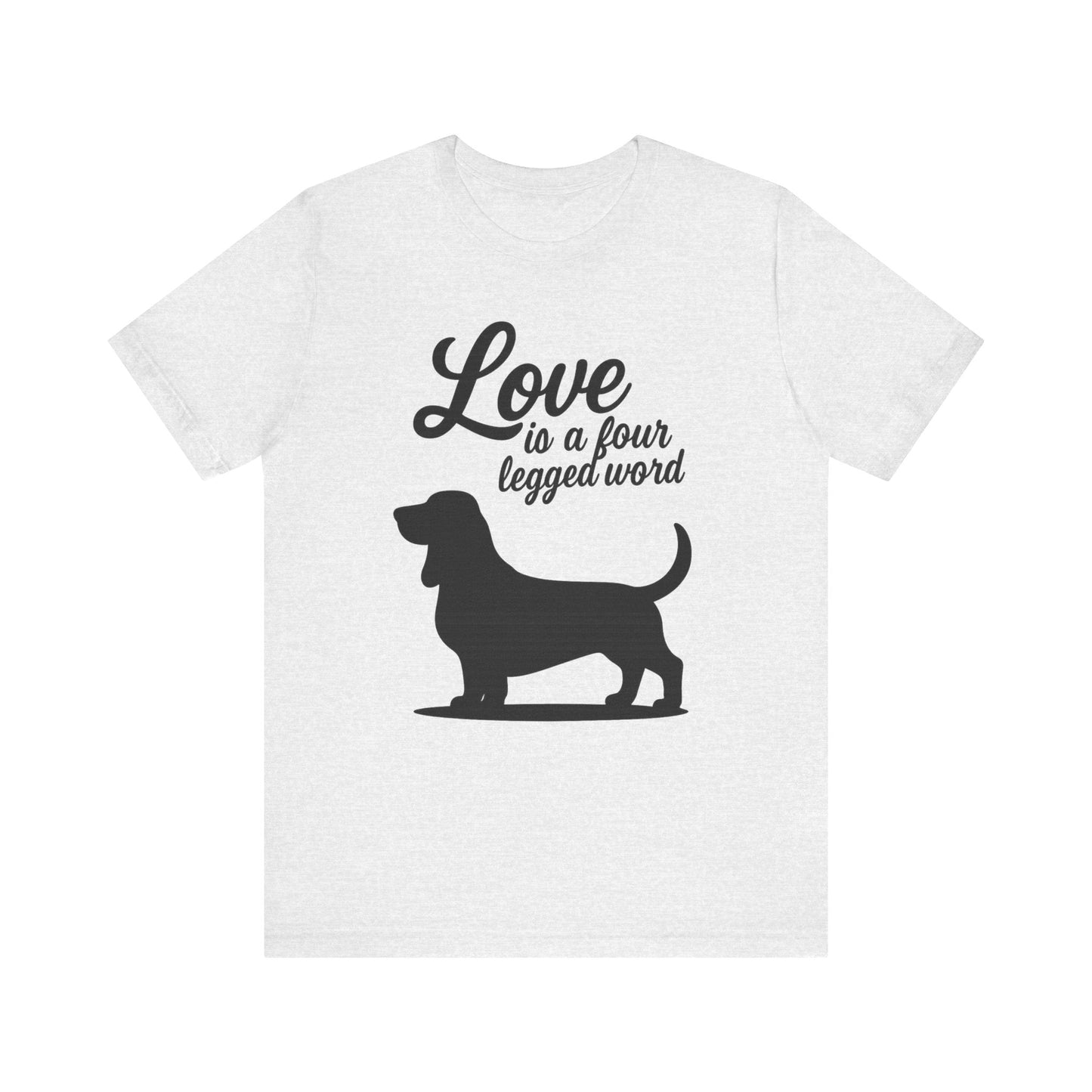 Printify T-Shirt Basset Hound Four Legged Word TShirt