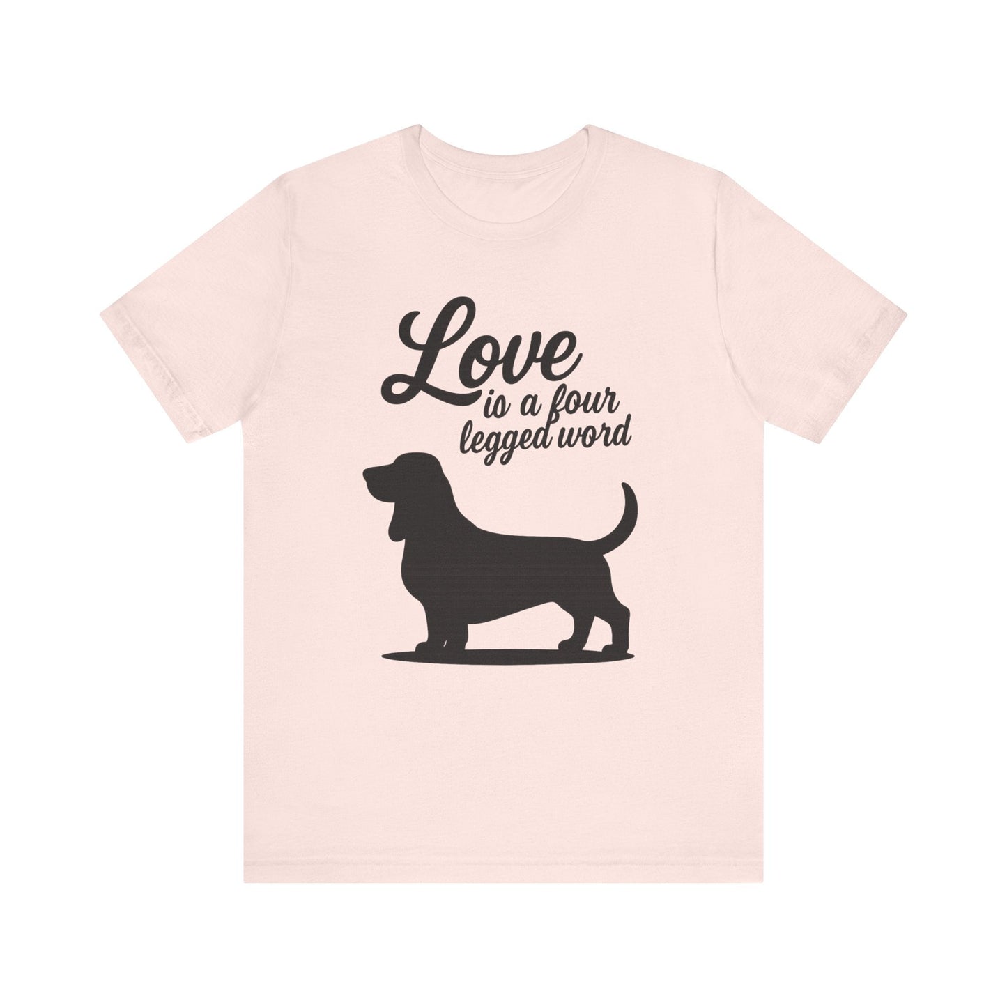 Printify T-Shirt Basset Hound Four Legged Word TShirt
