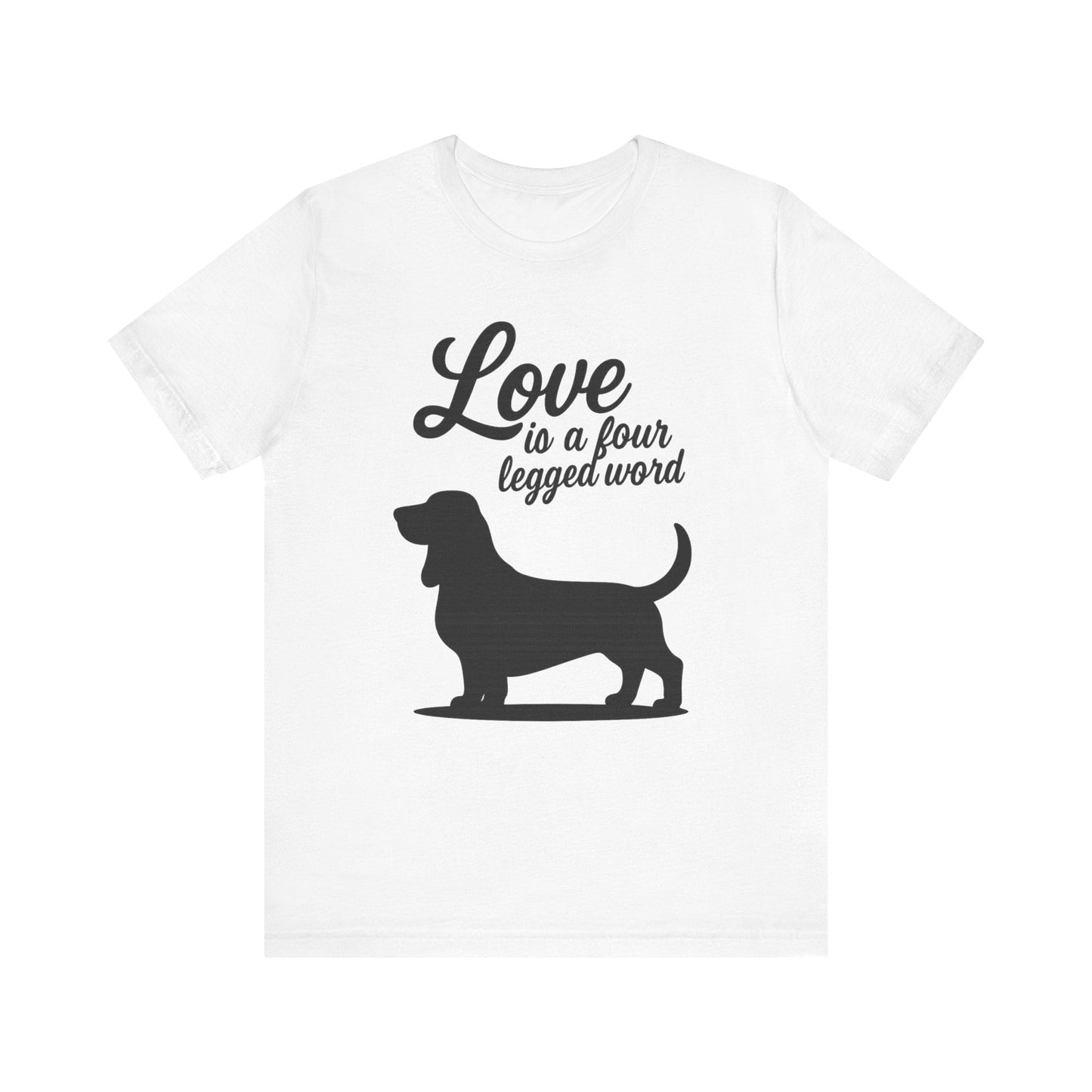 Printify T-Shirt Basset Hound Four Legged Word TShirt