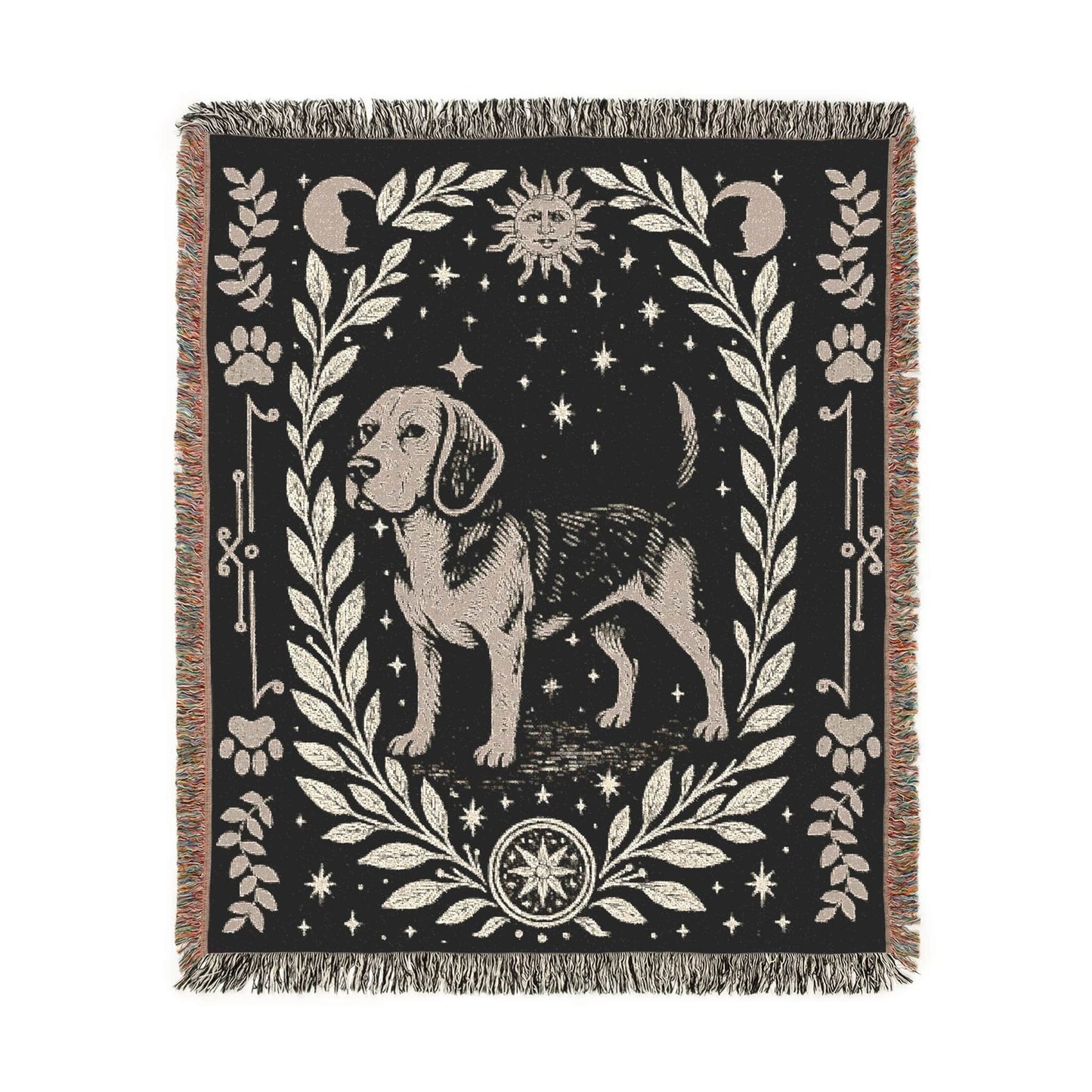 Printify Blanket Beagle Dog Celestial Woven Blanket