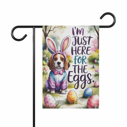 Beagle Funny Easter Garden Flag