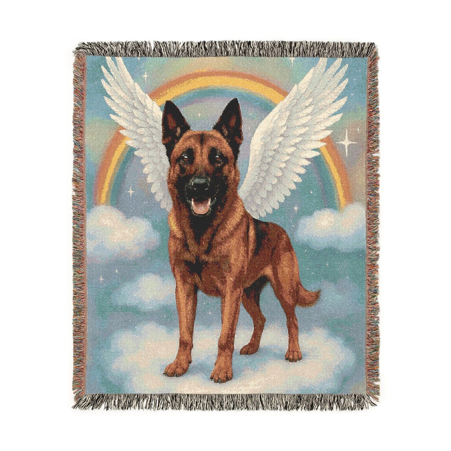Printify Blanket Belgian Malinois Angel Woven Blanket