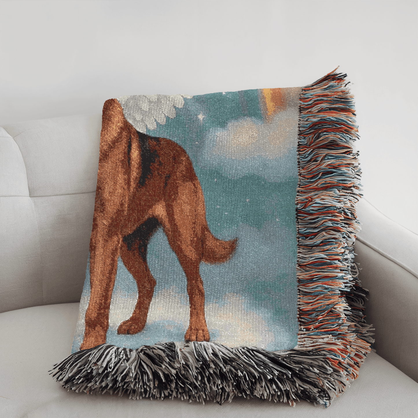 Printify Blanket Belgian Malinois Angel Woven Blanket