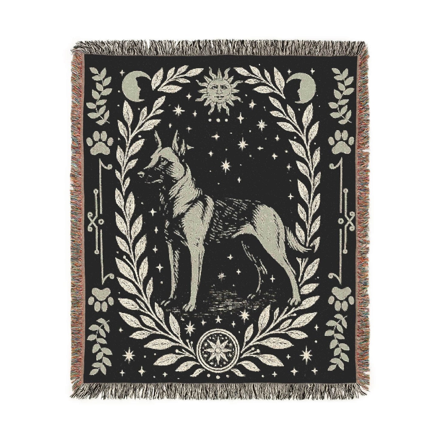 Printify Blanket Belgian Malinois Celestial Woven Blanket