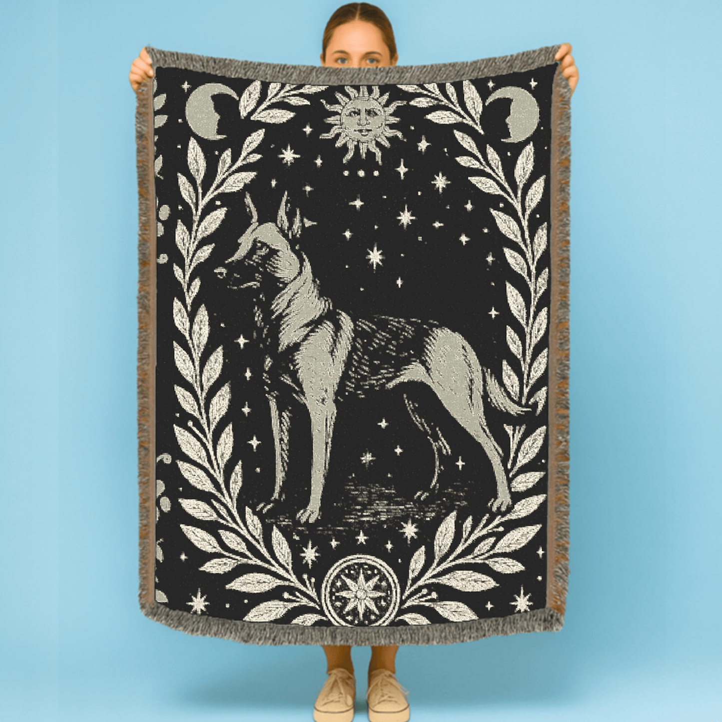 Printify Blanket Belgian Malinois Celestial Woven Blanket