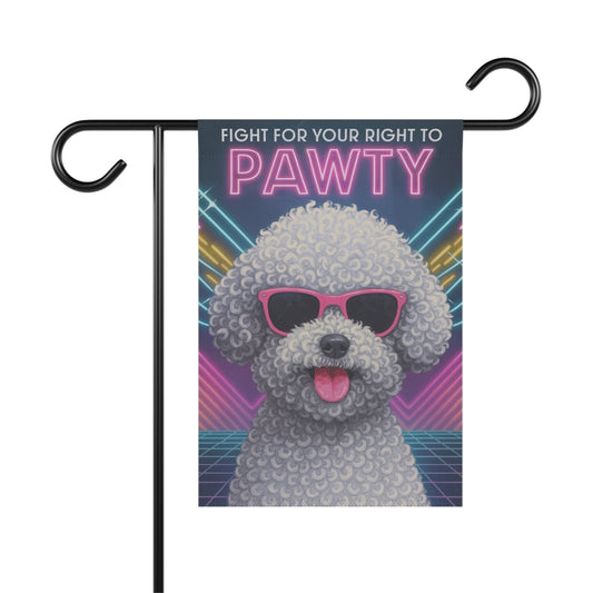 Bichon Frise 80s Garden Flag