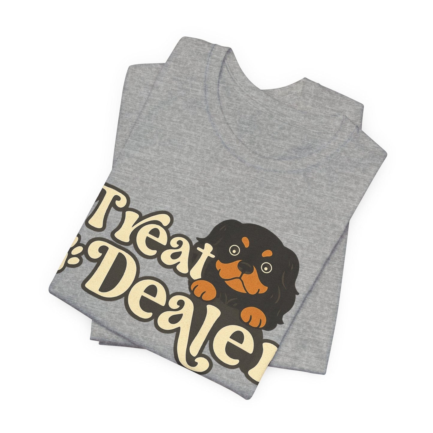 Printify T-Shirt Black and Tan Cavalier King Charles Treat Dealer TShirt