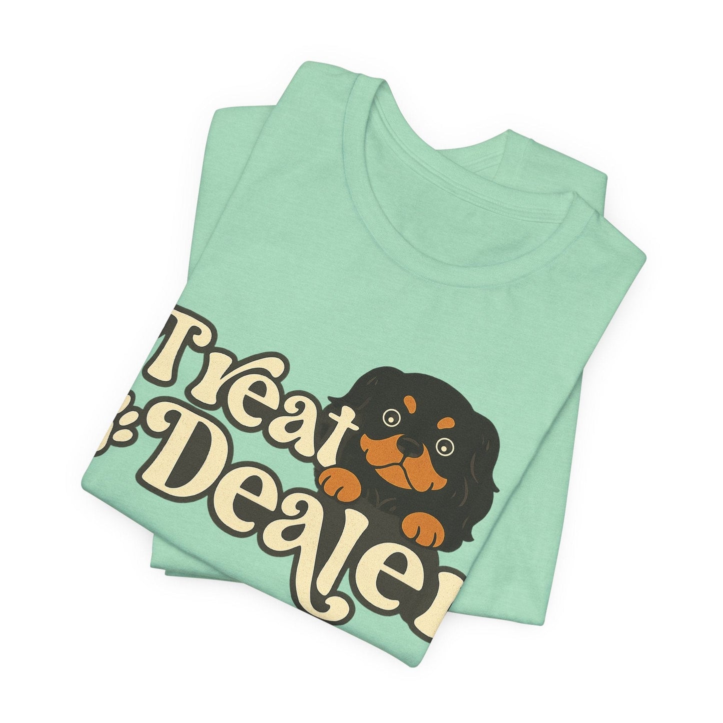 Printify T-Shirt Black and Tan Cavalier King Charles Treat Dealer TShirt