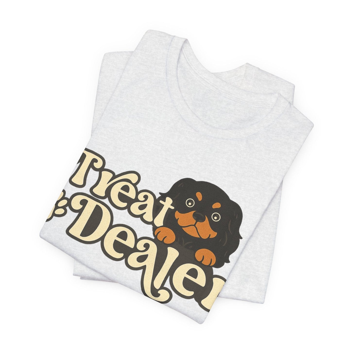 Printify T-Shirt Black and Tan Cavalier King Charles Treat Dealer TShirt