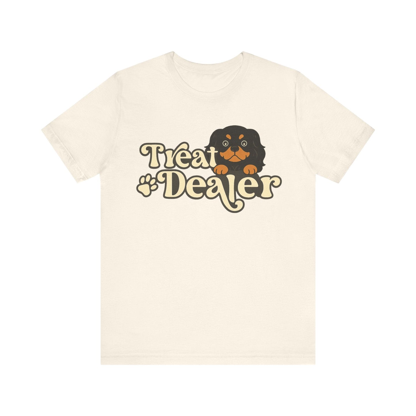 Printify T-Shirt Black and Tan Cavalier King Charles Treat Dealer TShirt