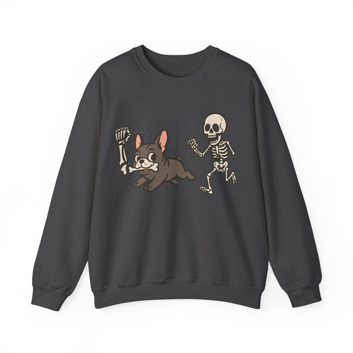 Printify Sweatshirt Black French Bulldog Grave Robber Sweatshirt