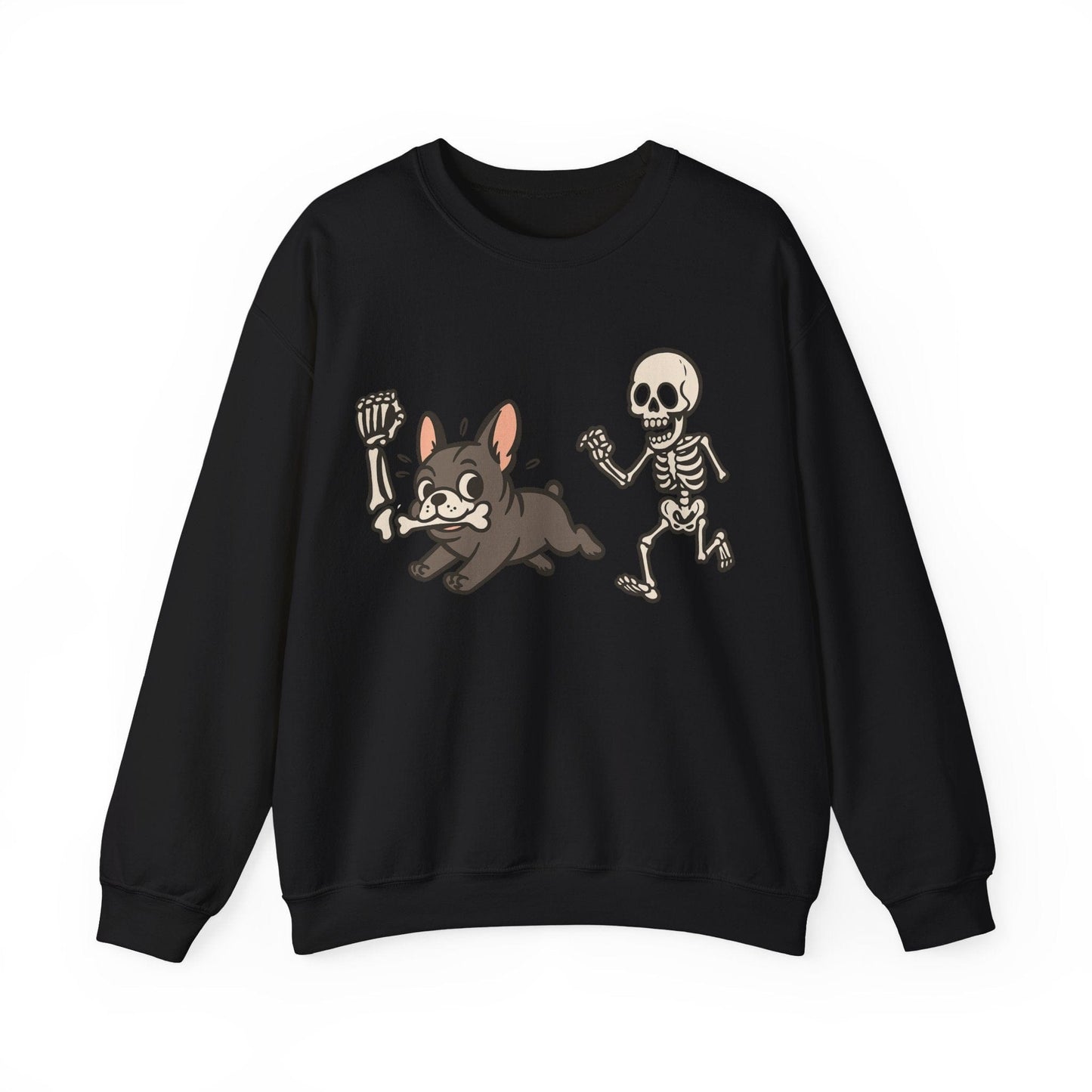 Printify Sweatshirt Black French Bulldog Grave Robber Sweatshirt