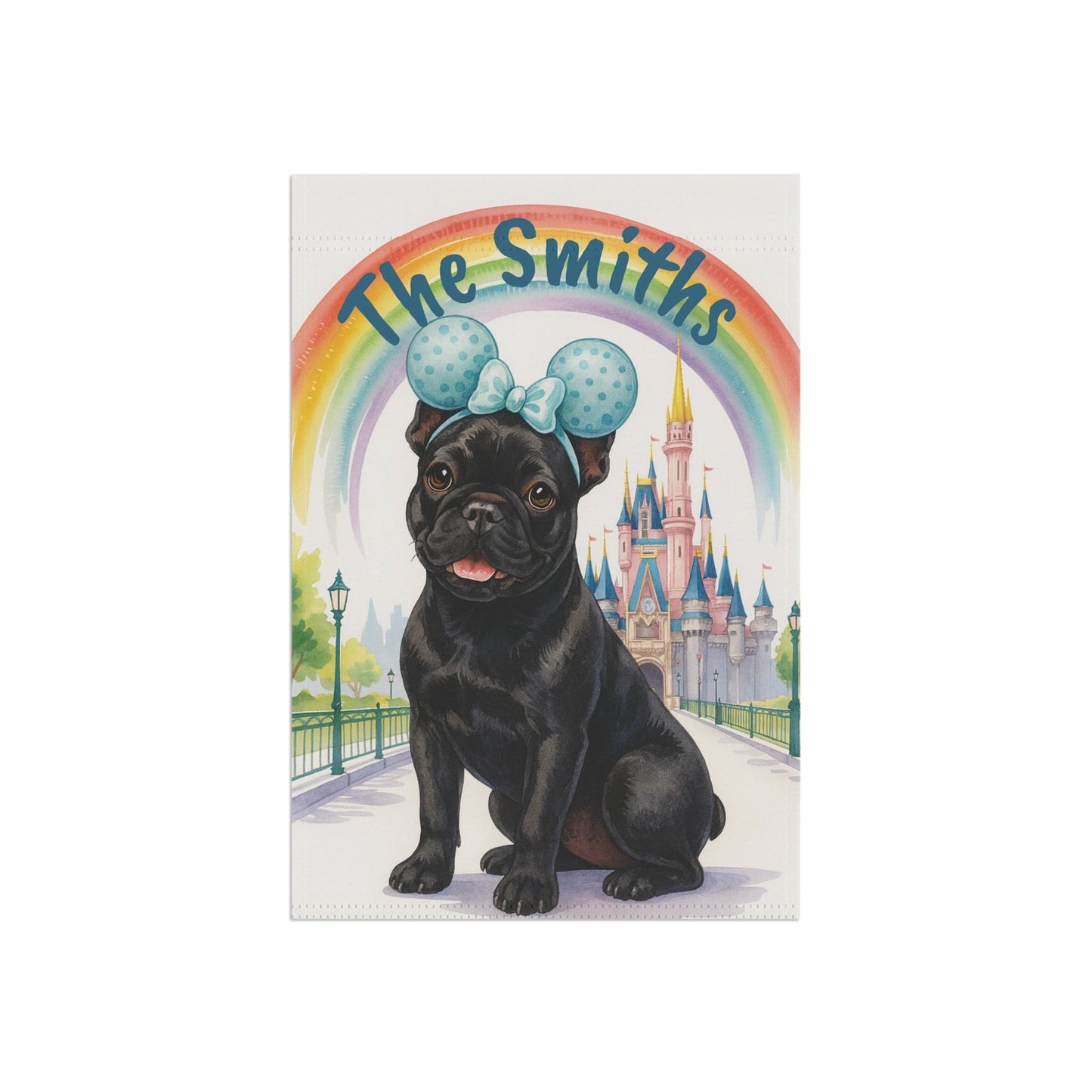 Printify Garden Flag Black French Bulldog Magical Kingdom Garden Flag