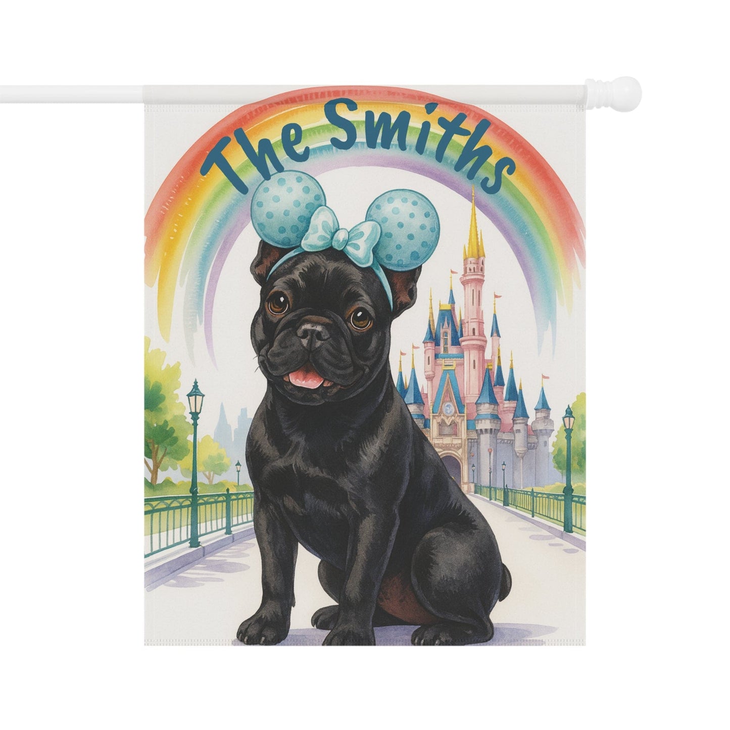 Printify Garden Flag Black French Bulldog Magical Kingdom Garden Flag