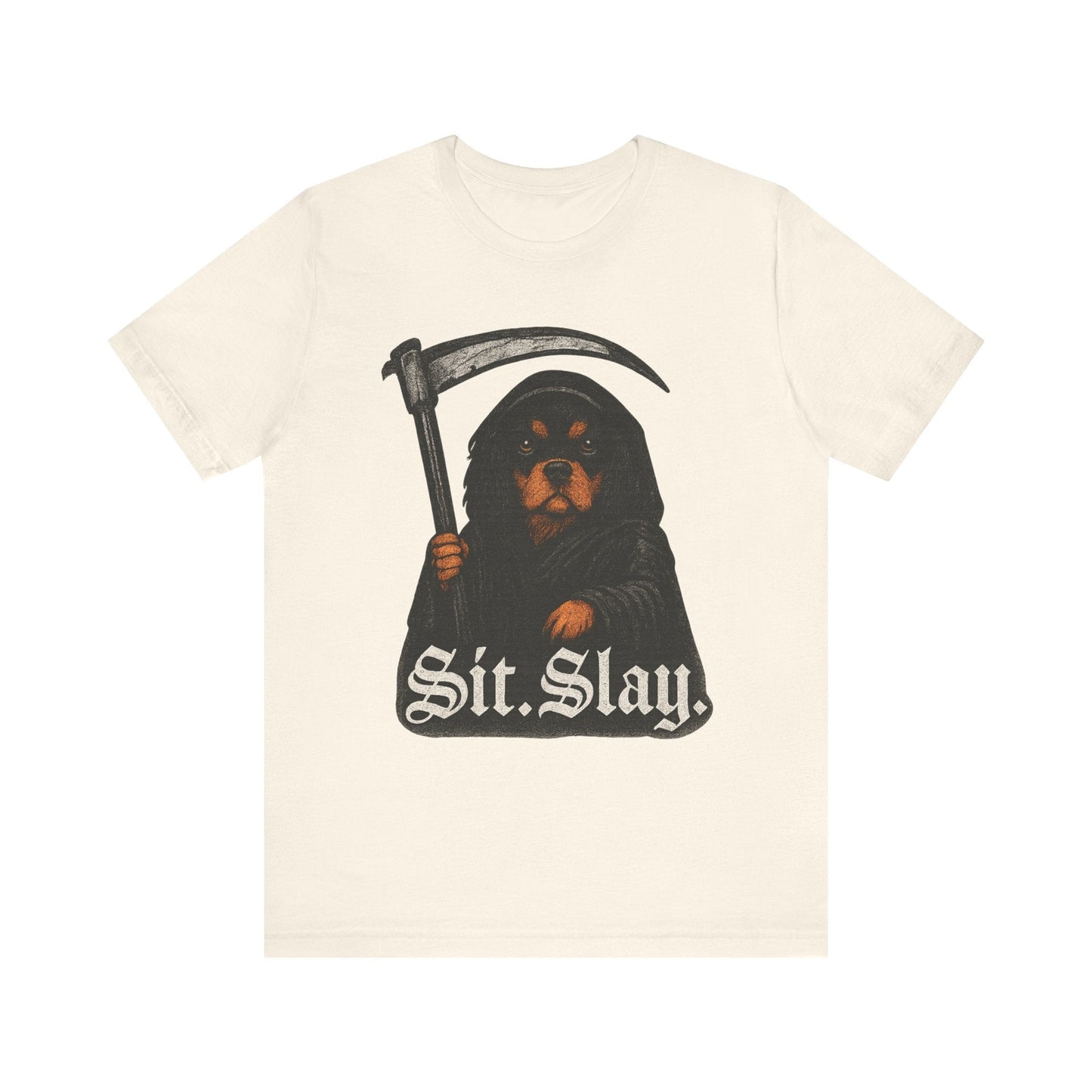 Printify T-Shirt Black Tan Cavalier King Charles Treat Dealer TShirt