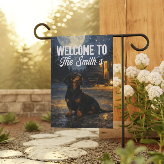 Black Tan Dachshund RV Custom Garden Flag