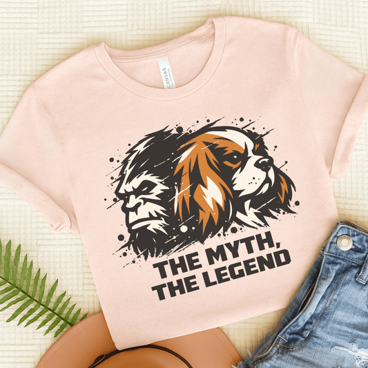 Personalized Cavalier Bigfoot Unisex TShirt Soft Pink