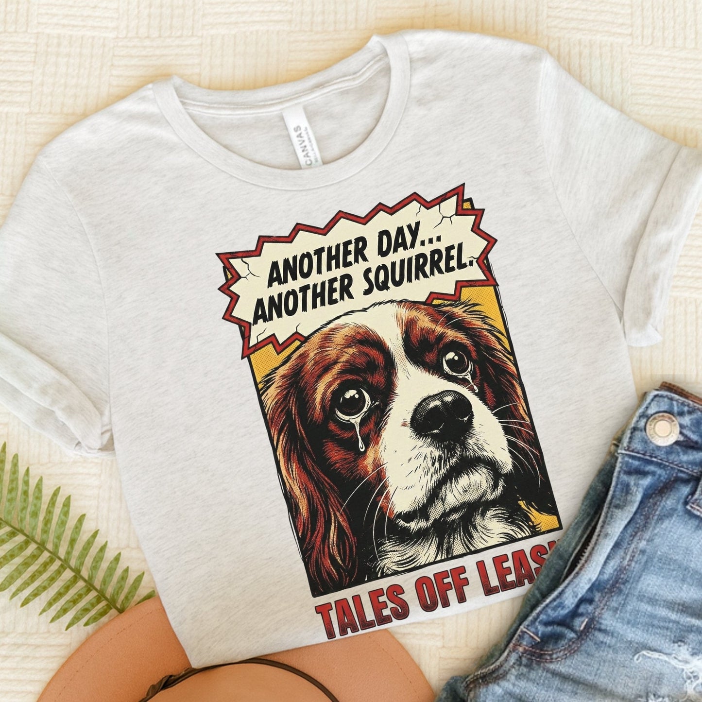 Personalized Cavalier Comic Book Squirrels Unisex TShirt Ash