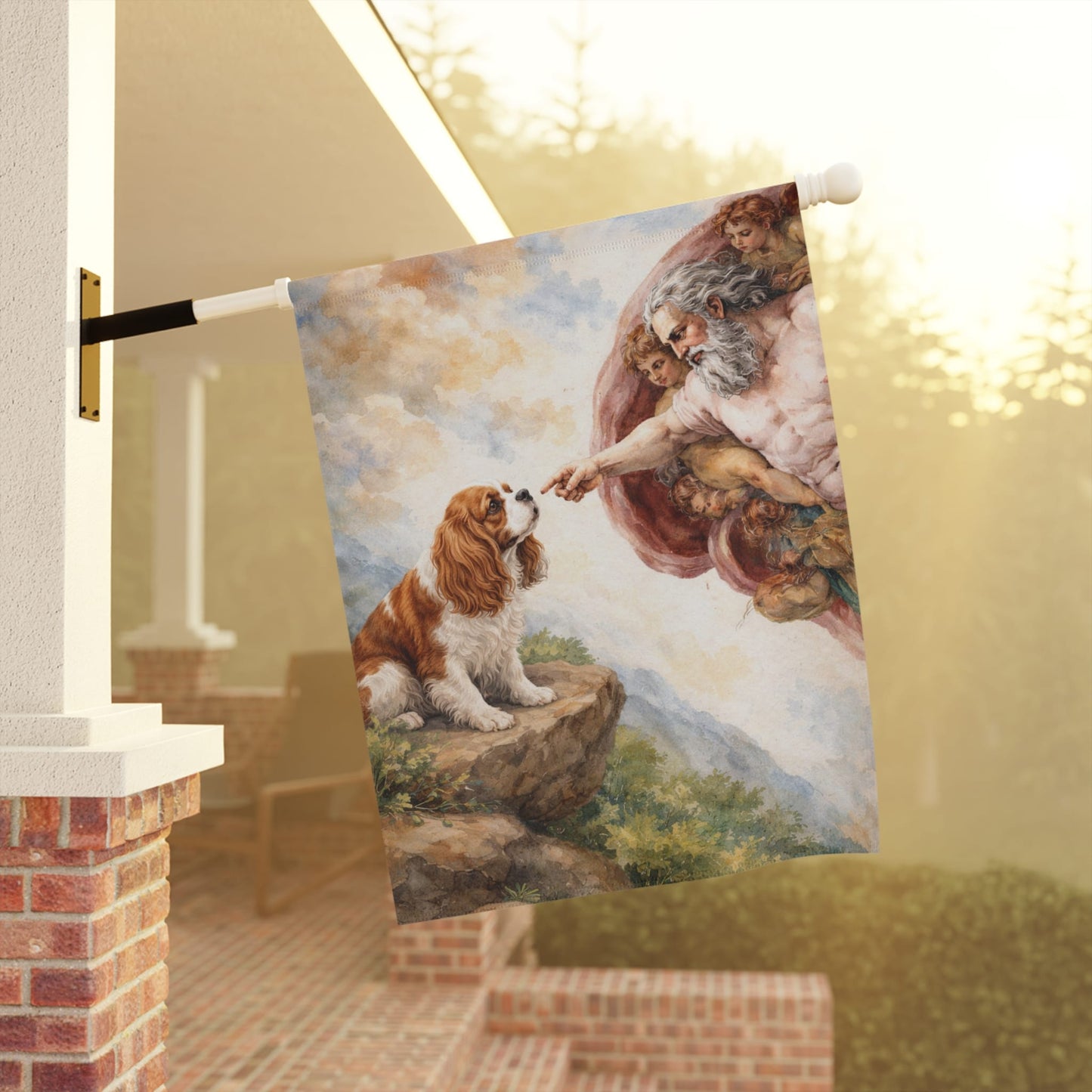 Personalized Cavalier Creation Adam Garden Flag