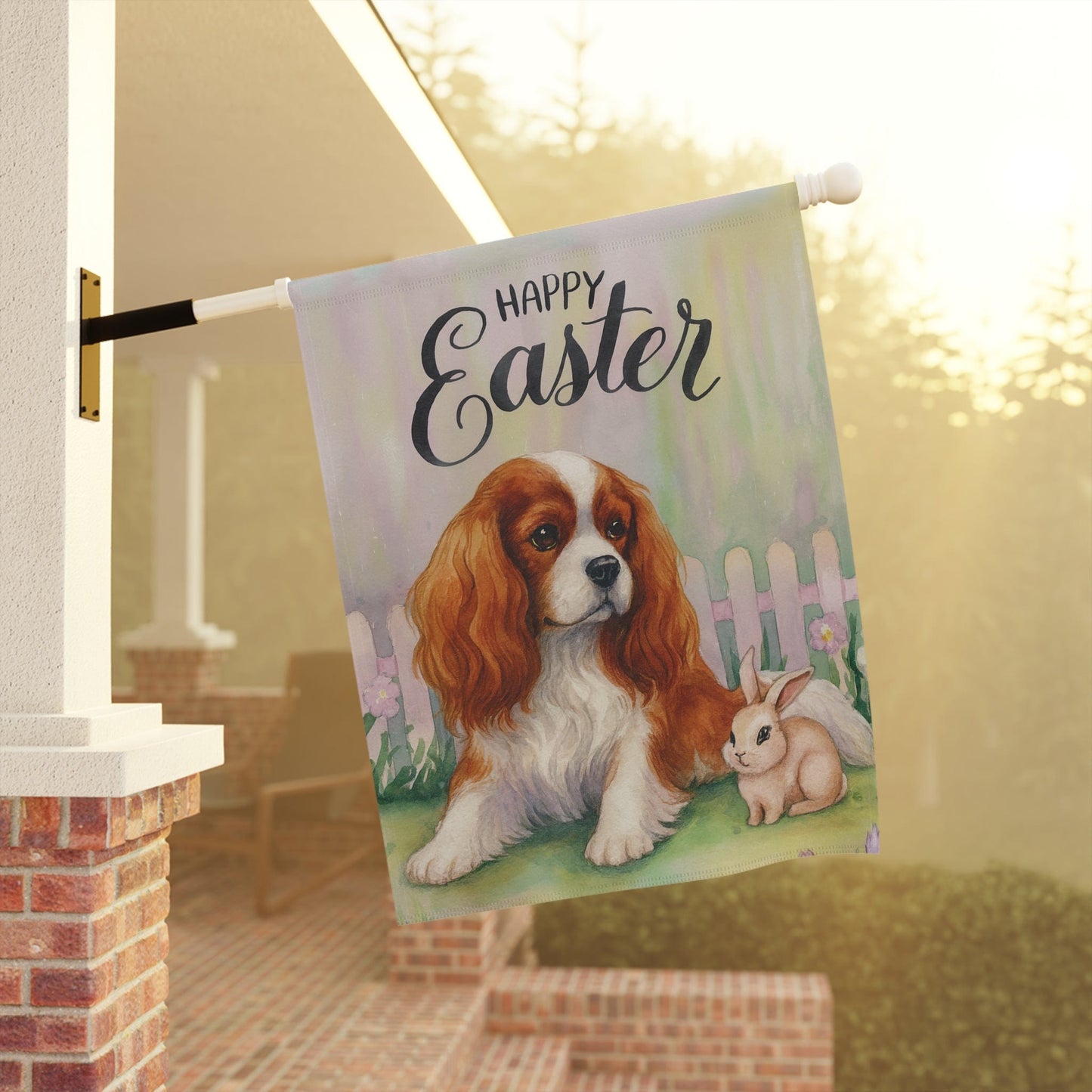 Blenheim Cavalier Easter Garden Flag