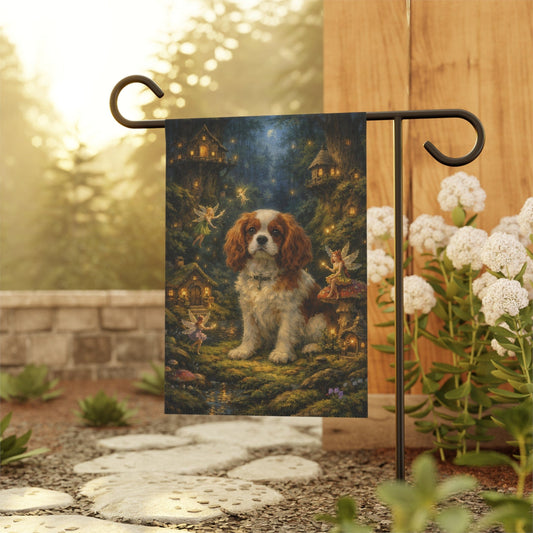 Personalized Cavalier Fantasy Fairy Garden Flag