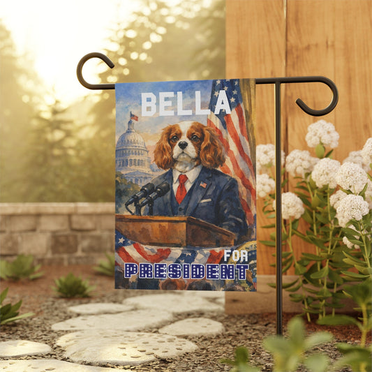 Personalized Cavalier President Garden Flag