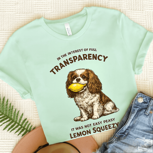 Personalized Cavalier Lemon Squeezy Unisex TShirt Heather Mint