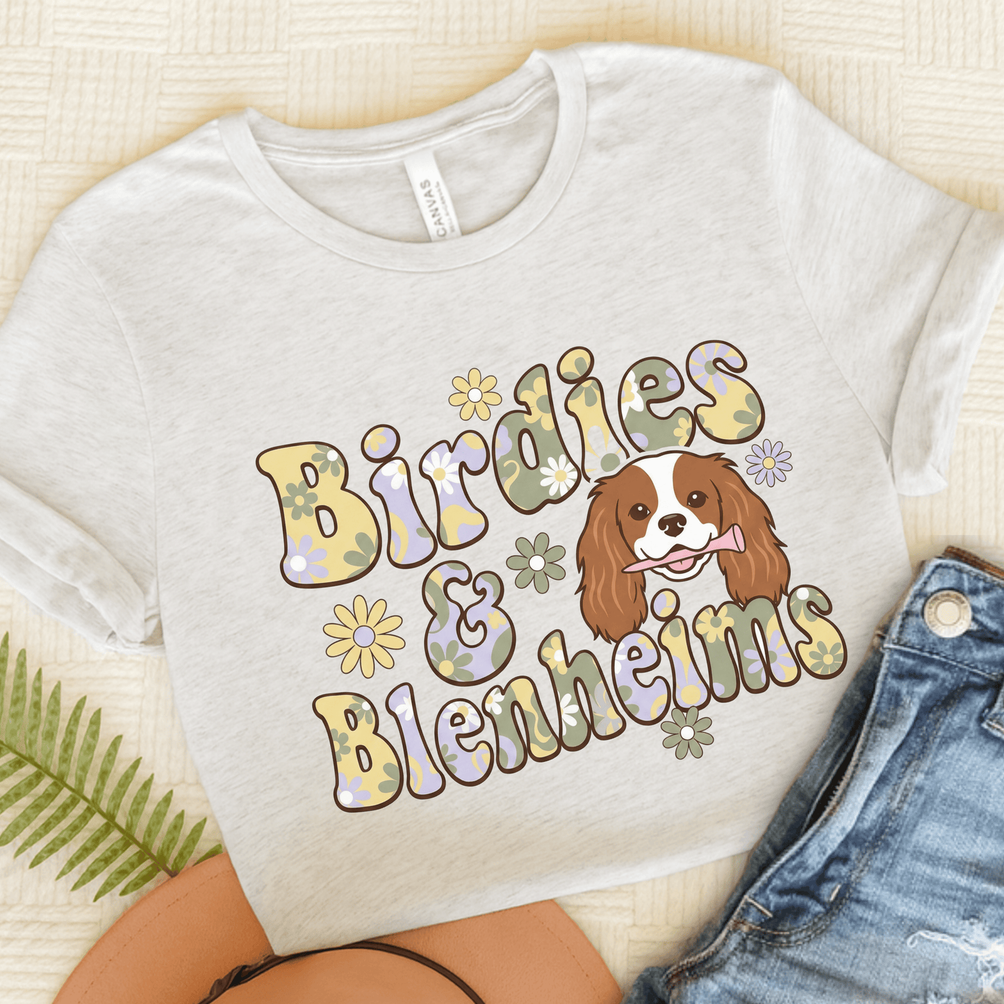 Personalized Cavalier Golf Hippie Unisex Tshirt Ash