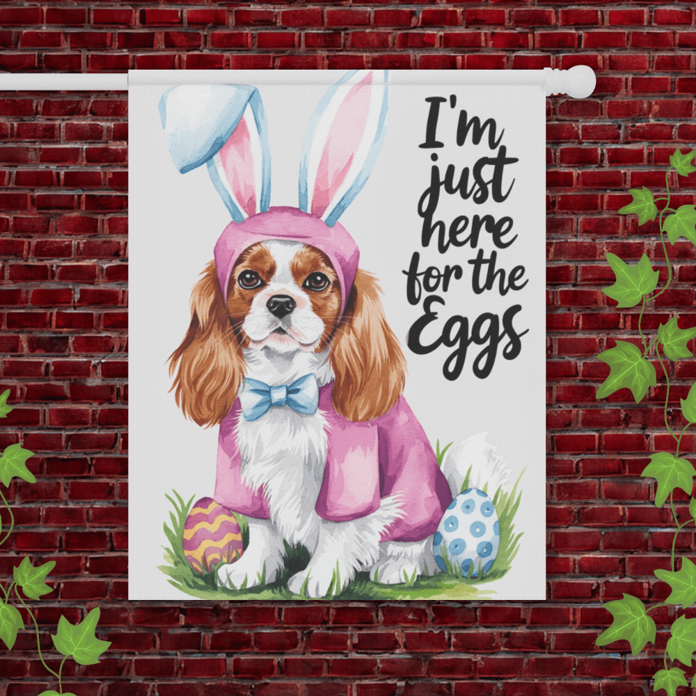 Printify Garden Flag 24.5'' × 32'' Blenheim Cavalier King Charles Easter Garden Flag