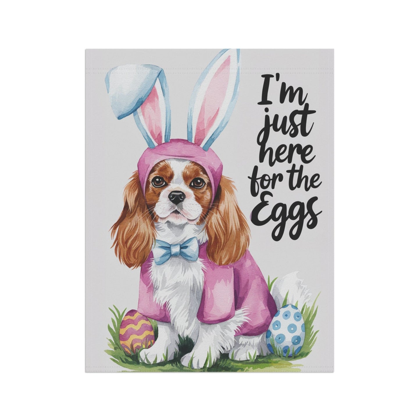 Printify Garden Flag Blenheim Cavalier King Charles Easter Garden Flag