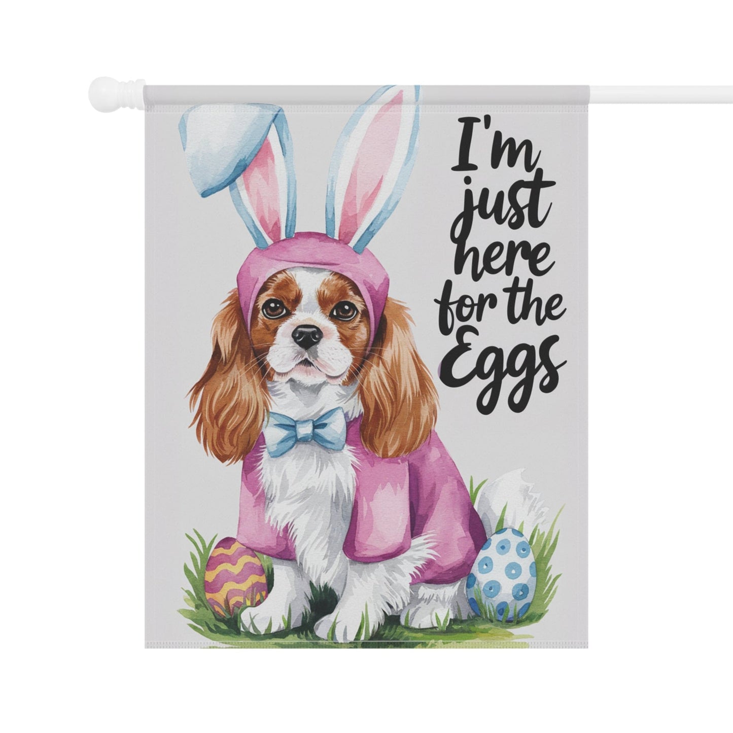Printify Garden Flag Blenheim Cavalier King Charles Easter Garden Flag