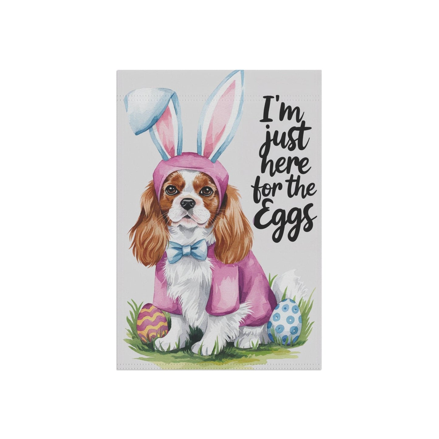 Printify Garden Flag Blenheim Cavalier King Charles Easter Garden Flag
